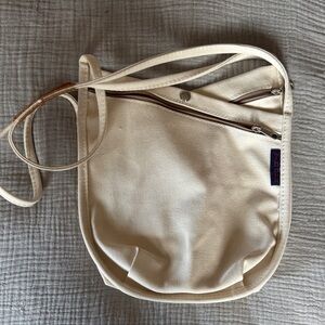 Canvas WILD DUCK Elegant Cream Crossbody Bag